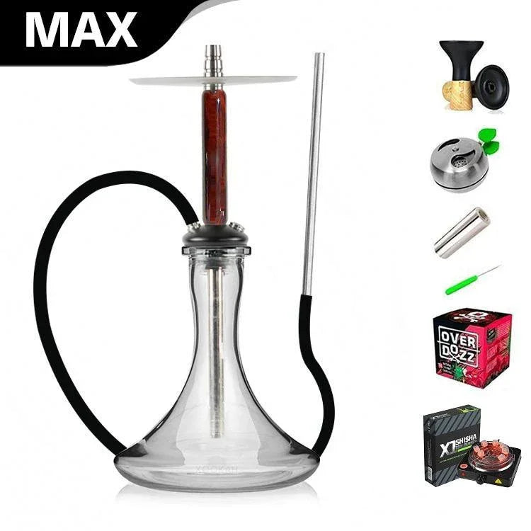 Marowood Stick Hookah With Base Set - Red Resin - shishagear - UK Shisha Hookah Black Friday