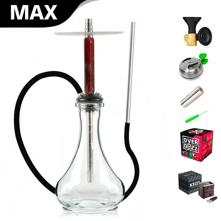 Marowood Stick Hookah With Base Set - Red Resin - shishagear - UK Shisha Hookah Black Friday