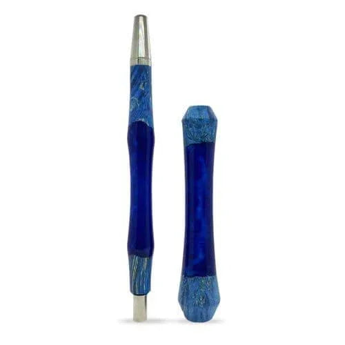 Marowood Union Sleek Sleeve & Mouthpiece Set - Blue Stabwood - shishagear - UK