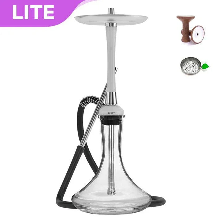 MattPear Simple S Pro Slim Hookah - White - shishagear - UK Shisha Hookah Black Friday