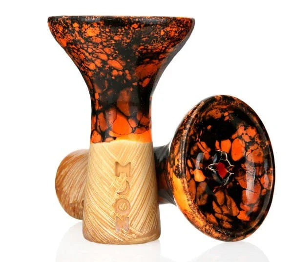 Moon Phunnel Bowl - Marble Orange Black