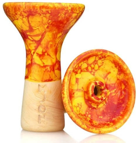 Moon Phunnel Bowl - Marble Orange Red