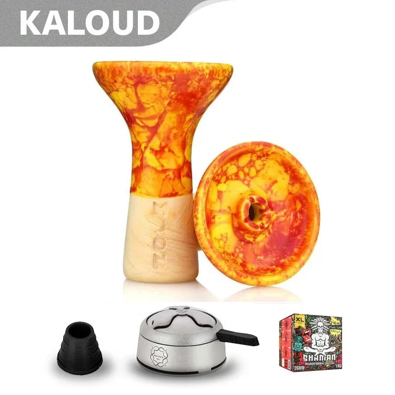 Moon Phunnel Bowl - Marble Orange Red