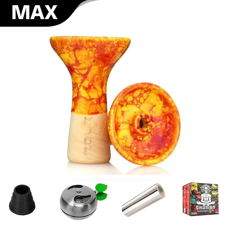 Moon Phunnel Bowl - Marble Orange Red