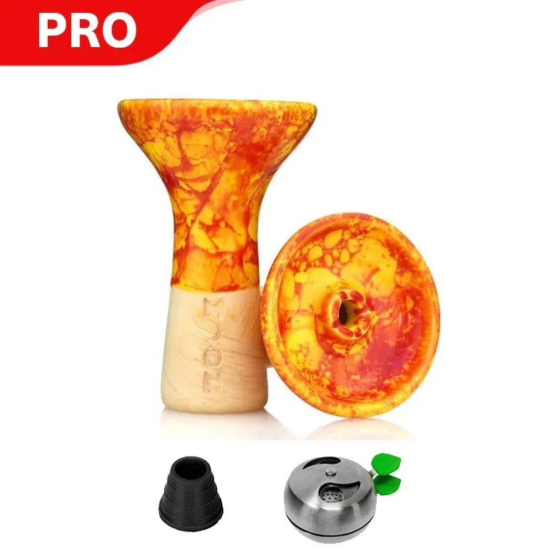 Moon Phunnel Bowl - Marble Orange Red