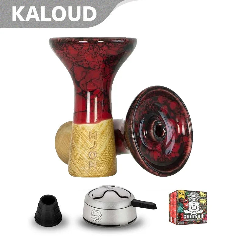 Moon Phunnel Bowl - Marble Red Black