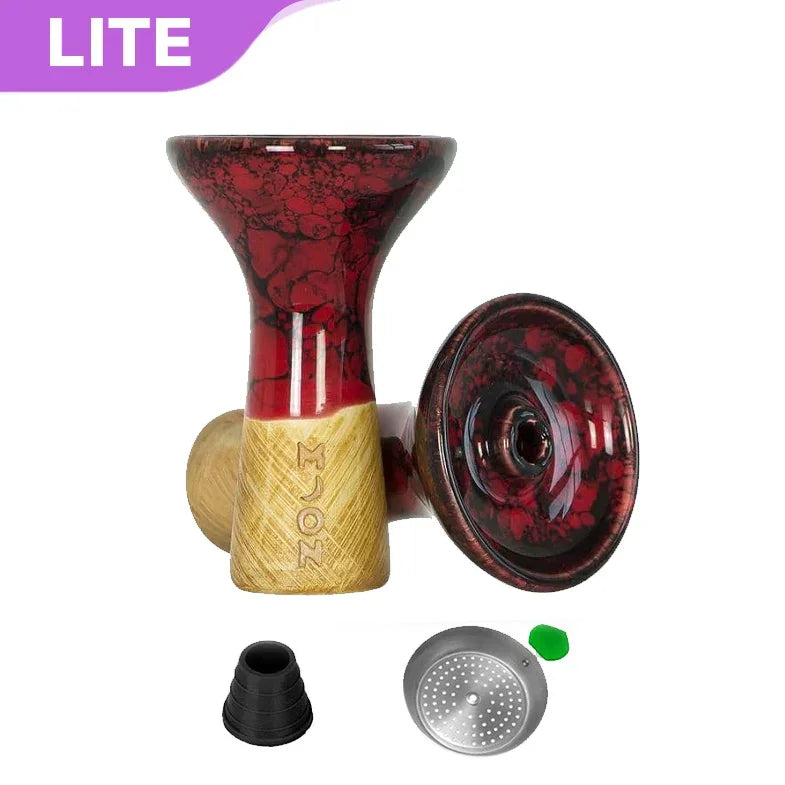 Moon Phunnel Bowl - Marble Red Black