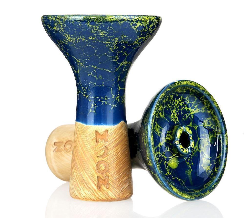 Moon Phunnel Marble Bowl - Blue Yellow - shishagear - UK