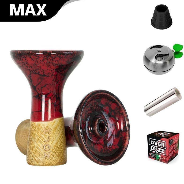 Moon Phunnel Marble Bowl - Red Black - shishagear - UK