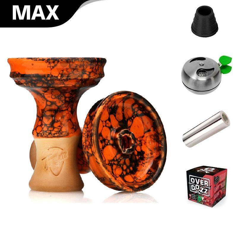 Moon Tresha Kitti Phunnel Bowl - Marble Orange - shishagear - UK