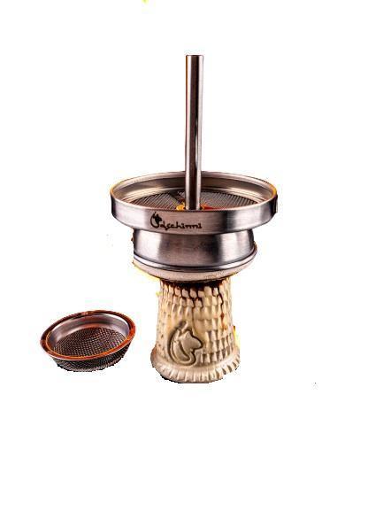 Dschinni Firebrick Bowl Nero Marron Vulcan Pro - shishagear - UK