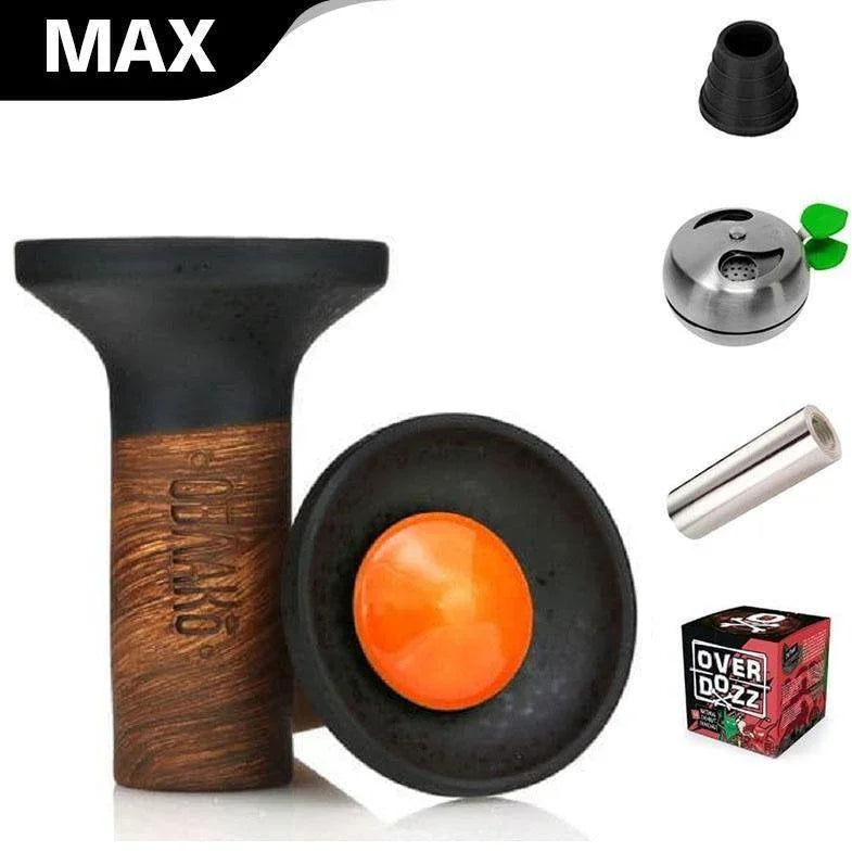 Oblako Flow Bowl - Orange On Black Matte (11) - shishagear - UK