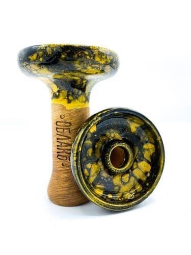 Oblako Phunnel L Bowl Glaze - Yellow Marble (54) - shishagear - UK Shisha Hookah Black Friday