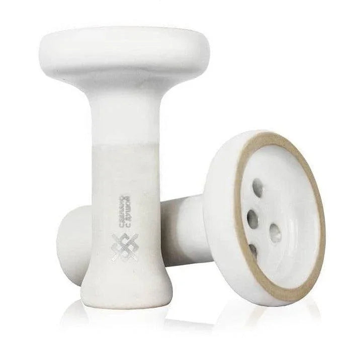 Oblako X Doosha Killer Bowl - White + FREE Oblako Flow Bowl - shishagear - UK Shisha Hookah Black Friday