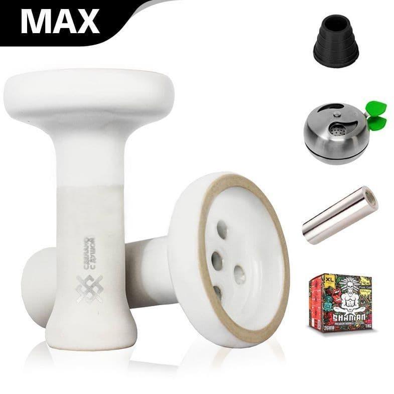 Oblako X Doosha Killer Bowl - White + FREE Oblako Flow Bowl - shishagear - UK Shisha Hookah Black Friday