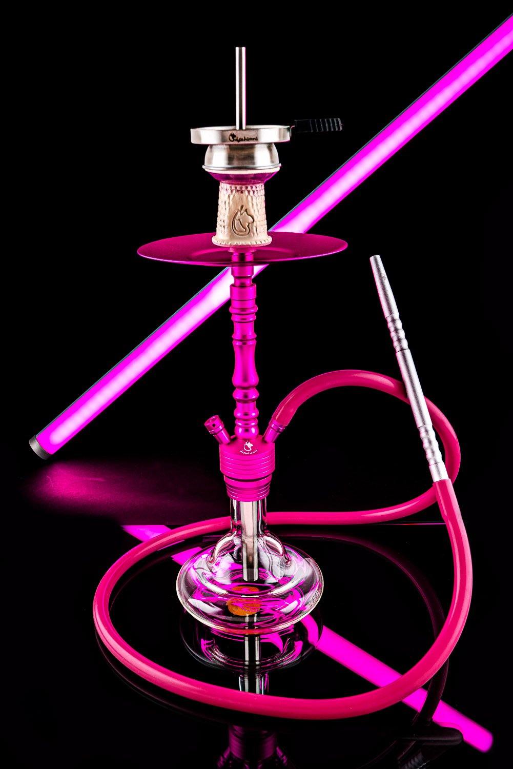 Dschinni Pico Pink Clear Hookah Set - shishagear - UK