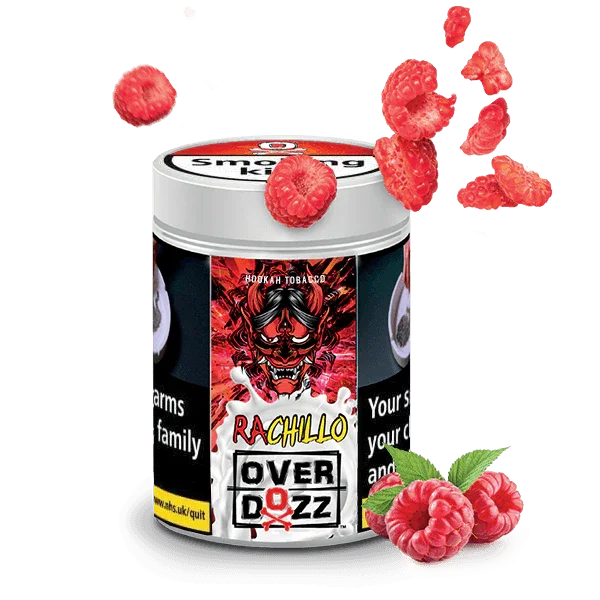 OverDozz Rachillo (Raspberry and Ice) Flavour - shishagear - UK Shisha Hookah Black Friday