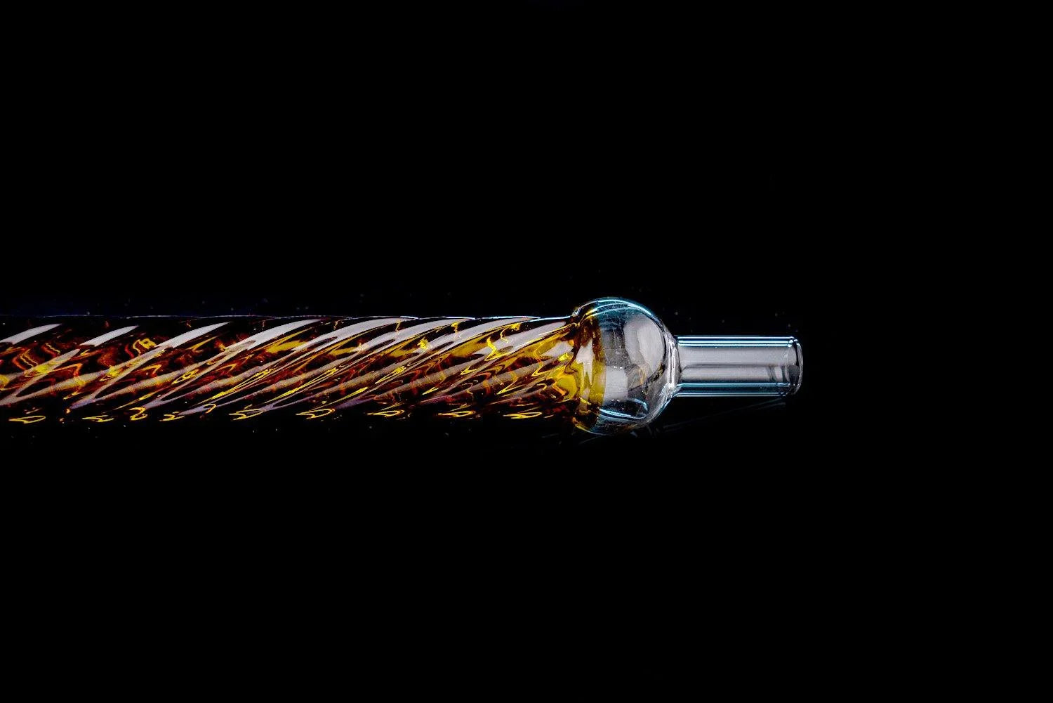 Dschinni Straight Regular Spiral Light Amber Mouthpiece - shishagear - UK