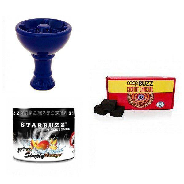 Starbuzz Steam Stone with Vortex Goliath Bowl and 15pc Coconut Charcoal - shishagear - UK Shisha Hookah Black Friday