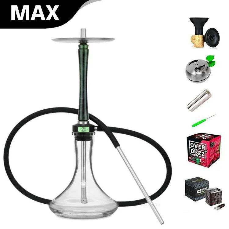 Ash Wood Hookah Haze Mist Shisha Set - Green - Hookah Shisha - UK