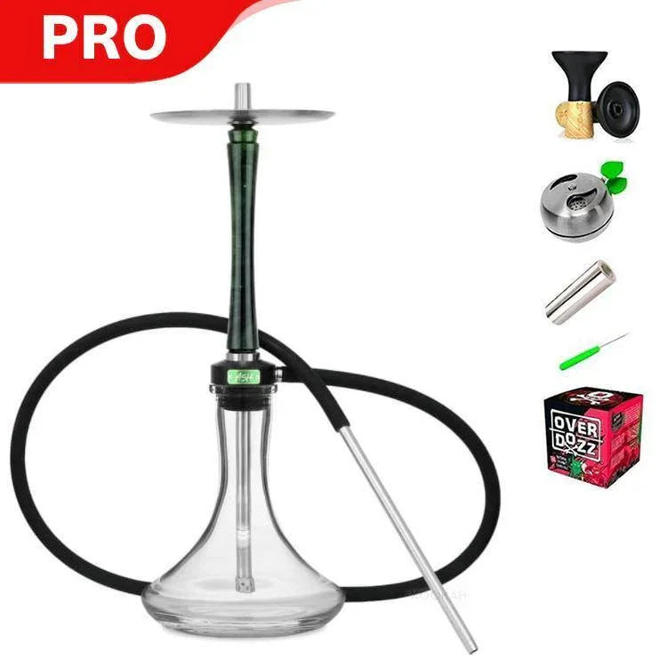 Ash Wood Hookah Haze Mist Shisha Set - Green - shishagear - UK
