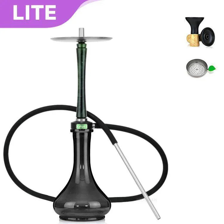 Ash Wood Hookah Haze Mist Shisha Set - Green - shishagear - UK