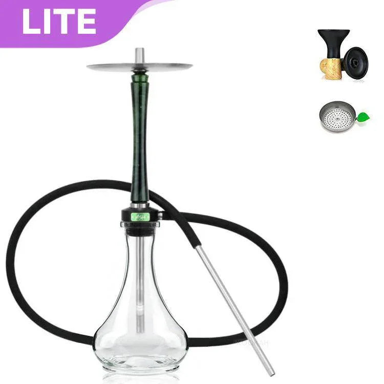 Ash Wood Hookah Haze Mist Shisha Set - Green - shishagear - UK