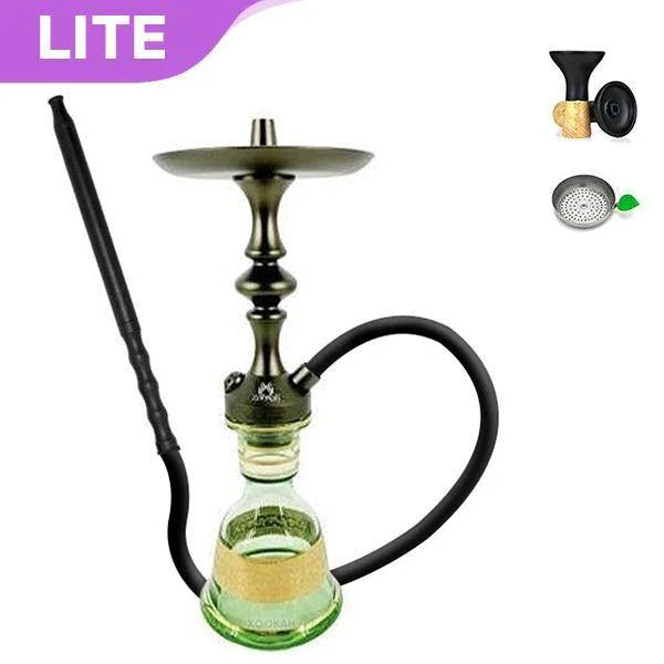 Zahrah Genie Mini Hookah Olive Grey - shishagear - UK Shisha Hookah Black Friday