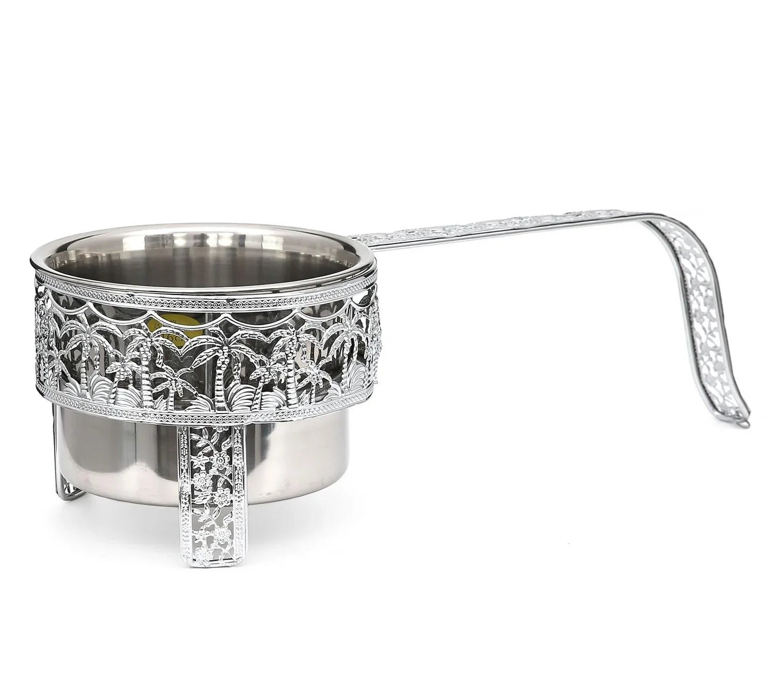 Shishagear Flat Big Charcoal Basket Holder - Silver - shishagear - UK