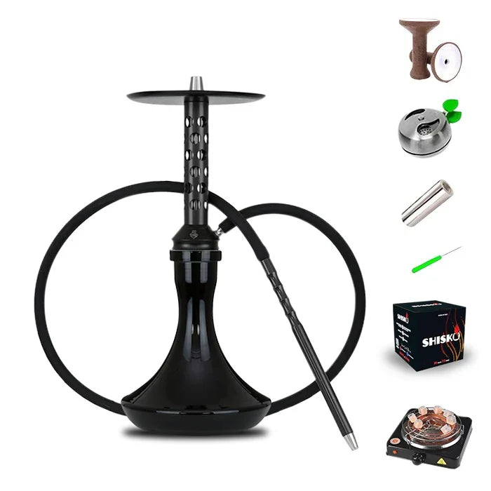 Bodo M-1 Short Hookah - Black
