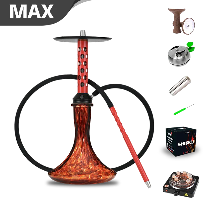 Bodo M-1 Short Hookah - Red