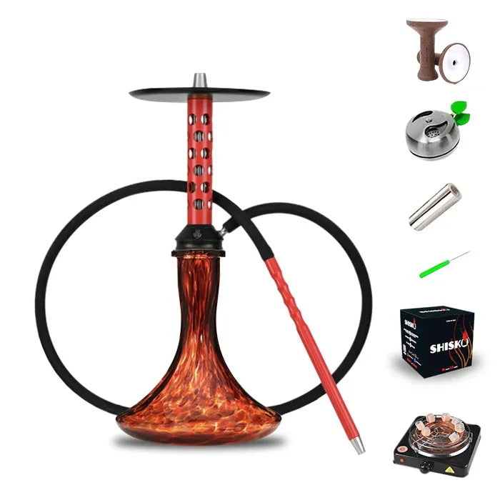 Bodo M-1 Short Hookah - Red
