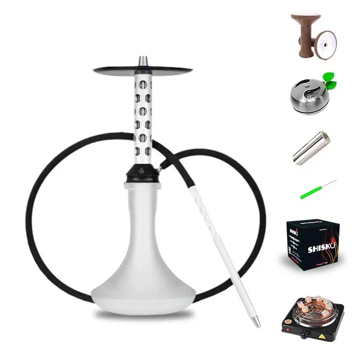 Bodo M-1 Short Hookah - White