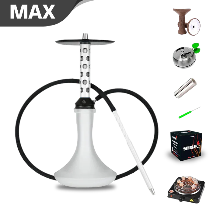 Bodo M-1 Short Hookah - White
