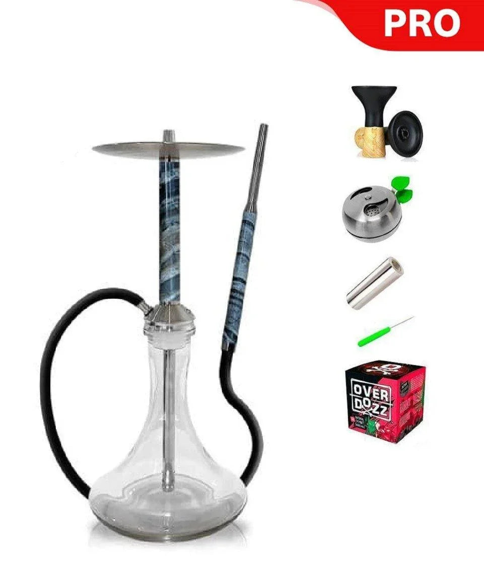 Special Hookah Stainless Steel With Base - Silver Wave - shishagear - UK