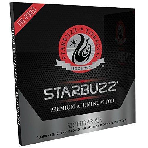 Starbuzz Pre-poked Round Aluminum Foil 5.5&quot; - Pack of 50 - shishagear - UK Shisha Hookah Black Friday