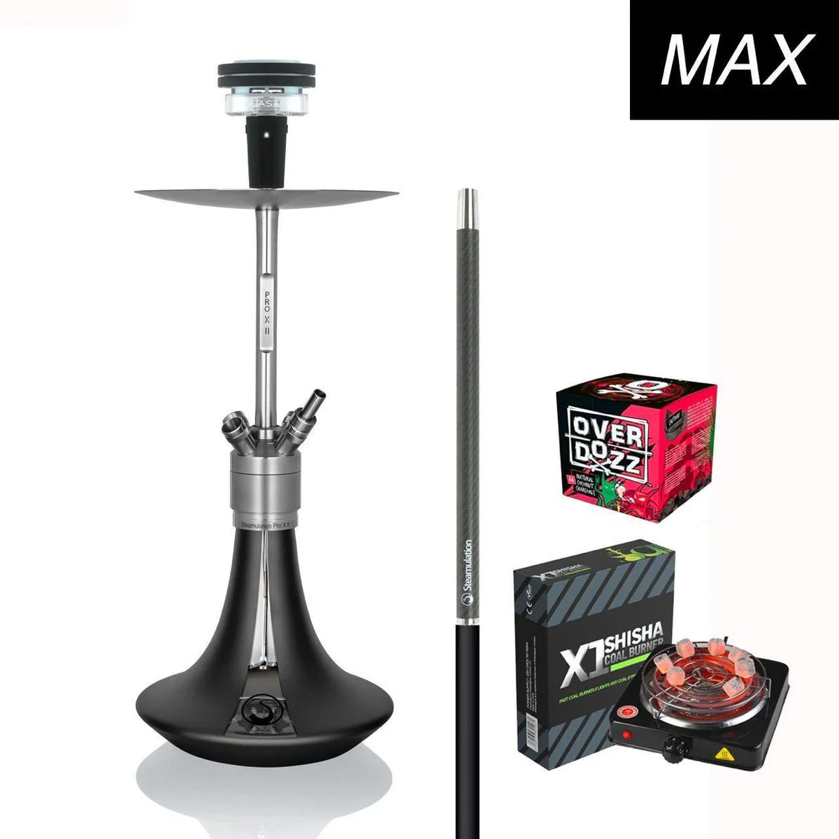 Steamulation Pro X II Kit - Black Matt - shishagear - UK