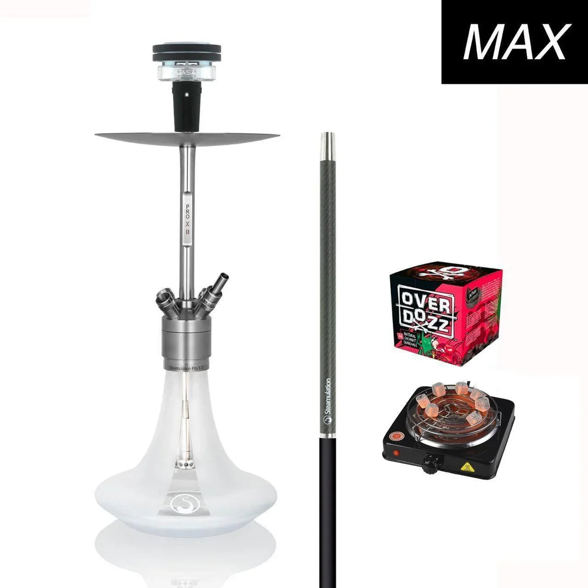 Steamulation Pro X II Kit - White Matt - shishagear - UK Shisha Hookah Black Friday
