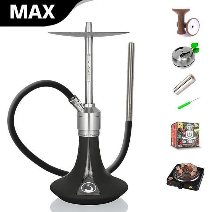 Steamulation Prime Pro X 2 Hookah - Black Matt - shishagear - UK Shisha Hookah Black Friday