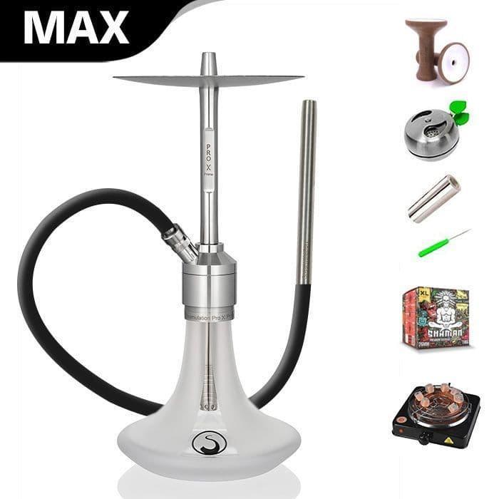 Steamulation Prime Pro X 2 Hookah - White Matt - shishagear - UK Shisha Hookah Black Friday