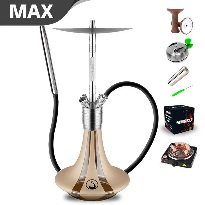 Steamulation Ultimate Hookah - Gold Matt Metallic