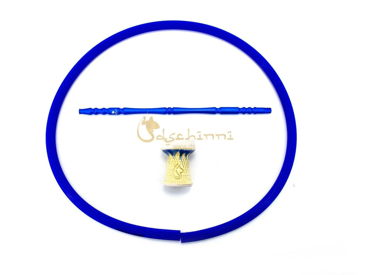 Dschinni Transformer Blue Set + Fireclay Nero Azul - shishagear - UK Shisha Hookah Black Friday