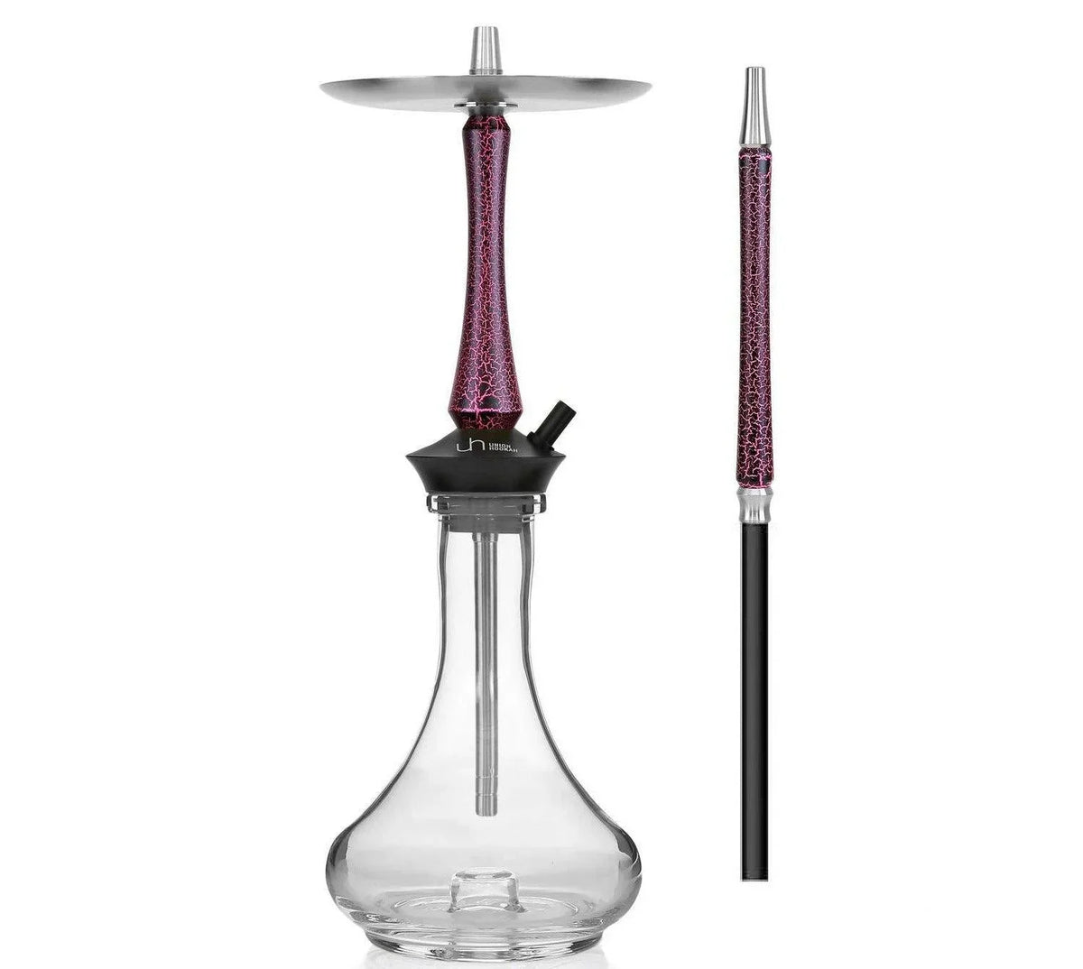 Union Hookah Sleek Cracks Black Fuchsia - shishagear - UK Shisha Hookah Black Friday