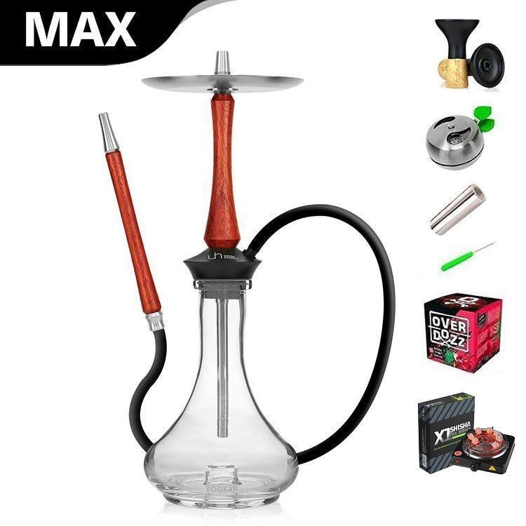 Union Hookah Sleek Exotic Wood African Padouk Set - shishagear - UK Shisha Hookah Black Friday