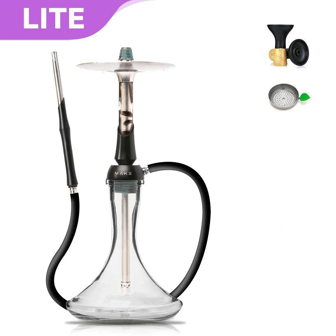Make Hookah With Base Shisha Set - Silver Acrylic - shishagear - UK