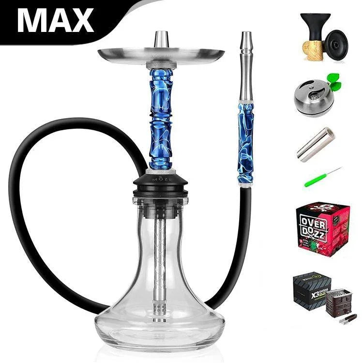 Moze Breeze Two Hookah - Wavy Blue - shishagear - UK Shisha Hookah Black Friday