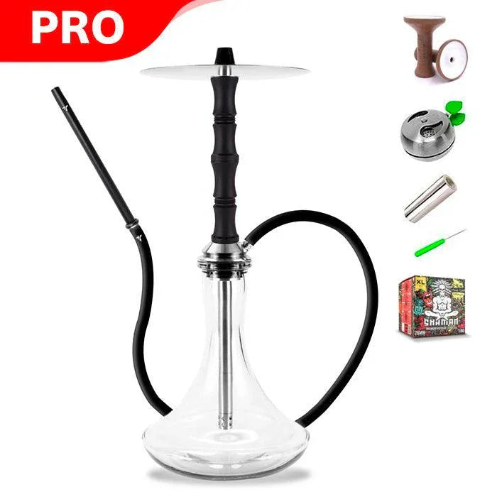 Aeon Vyro Versa Steel Sleeve Hookah Set - V1 Black - shishagear - UK Shisha Hookah Black Friday