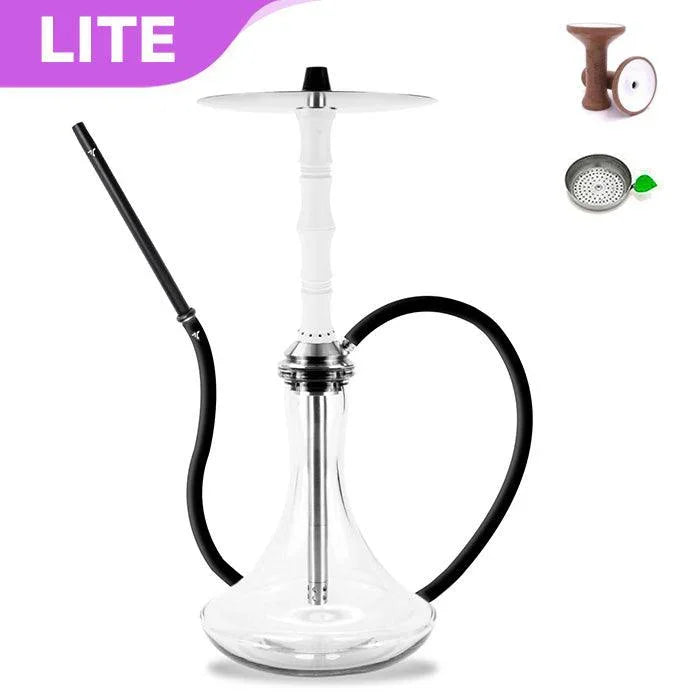 Aeon Vyro Versa Steel Sleeve Hookah Set - V1 White - shishagear - UK Shisha Hookah Black Friday
