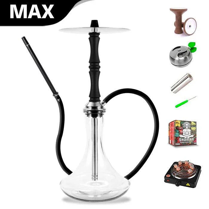Aeon Vyro Versa Steel Sleeve Hookah Set - shishagear - UK Shisha Hookah Black Friday