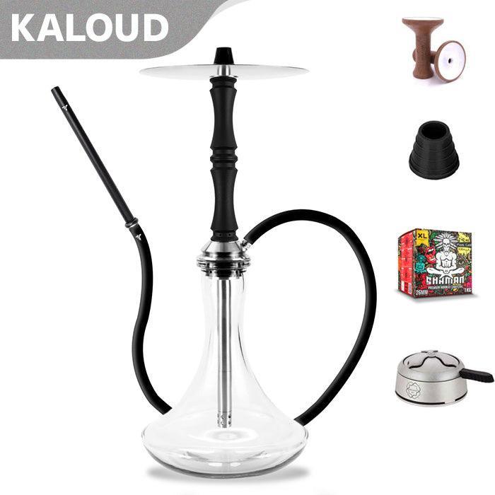 Aeon Vyro Versa Steel Sleeve Hookah Set - V3 Black - shishagear - UK Shisha Hookah Black Friday